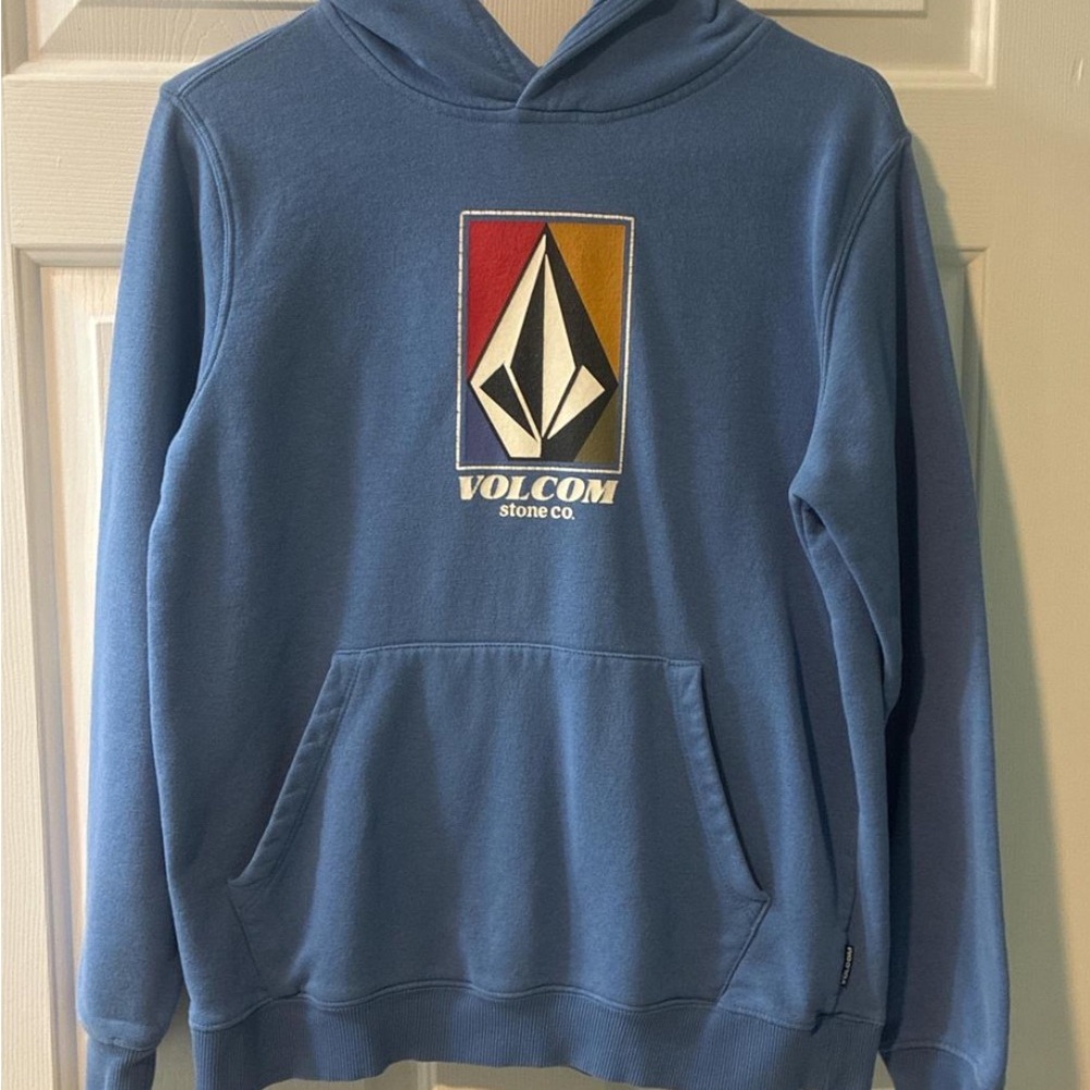 Volcom Kids Blue Hoodie with Logo Patch